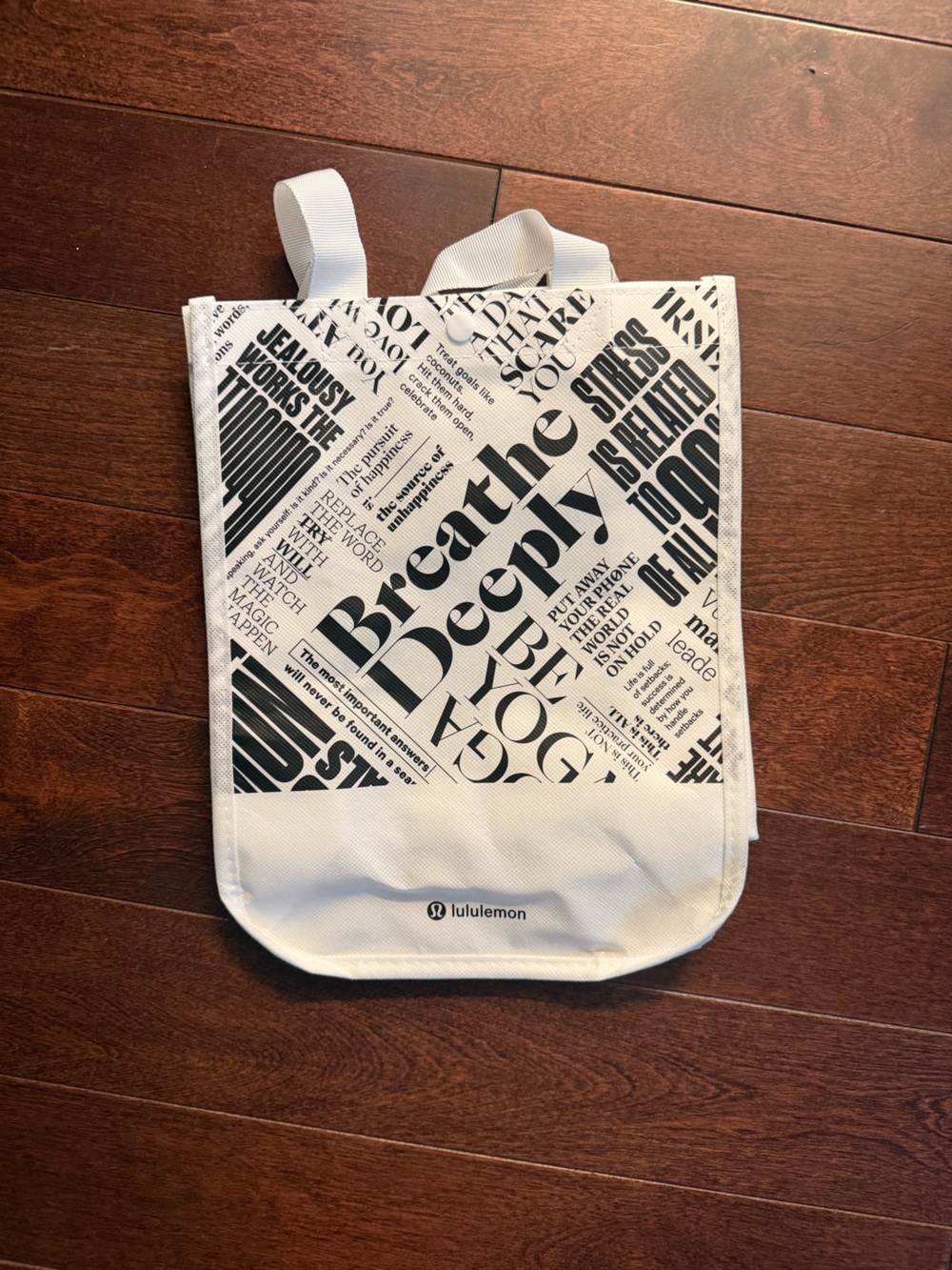 lululemon athletica White and Black Graphic Cosmetic Pouch